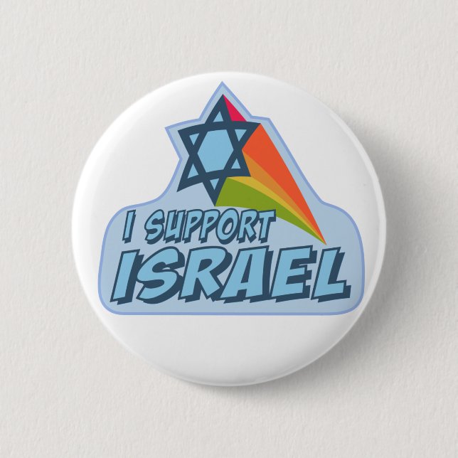 Chapa Redonda De 5 Cm Apoyo Israel - orgullo judío israelí (Anverso)