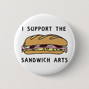 Chapa Redonda De 5 Cm Apoyo Las Artes Sandwich