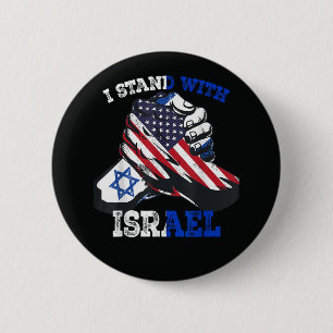 Chapa Redonda De 5 Cm Apoyo Me mantengo con el patrimonio judío de Israe