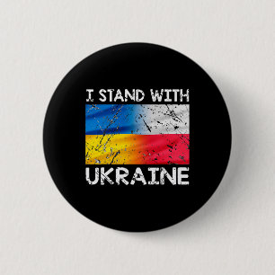Chapa Redonda De 5 Cm Apoyo polaco a Ucrania Polonia Me Mantengo Con Ukr