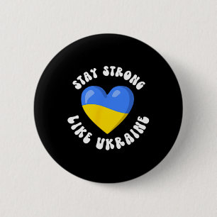 Chapa Redonda De 5 Cm Apoyo ucraniano Bandera de Ucrania Amor ucraniano 