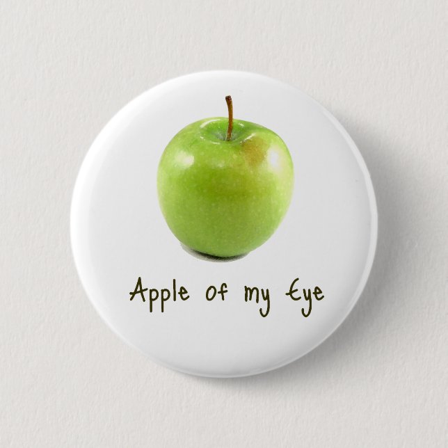 Chapa Redonda De 5 Cm Apple de mi ojo (Anverso)