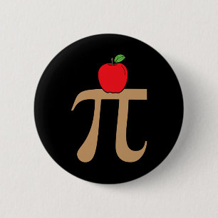 Chapa Redonda De 5 Cm Apple Pie Pi Math Pun