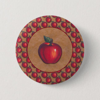Chapa Redonda De 5 Cm Apple rojo Brown