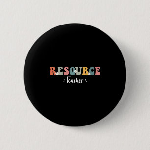 Chapa Redonda De 5 Cm Apreciación de las profesoras de recursos retro gr