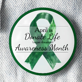 Chapa Redonda De 5 Cm April Donate Life Organ Donation Awareness Month