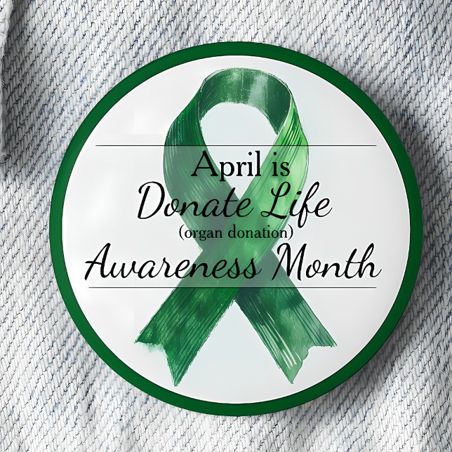 Chapa Redonda De 5 Cm April Donate Life Organ Donation Awareness Month (Subido por el creador)