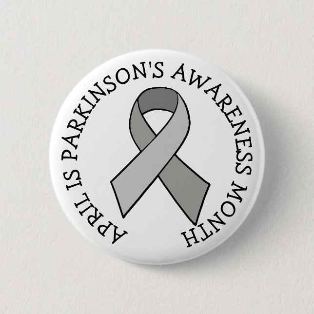 Chapa Redonda De 5 Cm April is Parkinson's Awareness Month  (Anverso)