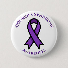 Chapa Redonda De 5 Cm April is Sjögren's Awareness | Purple Ribbon