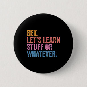 Chapa Redonda De 5 Cm Apuesta divertida de vuelta al cole. Aprendamos co