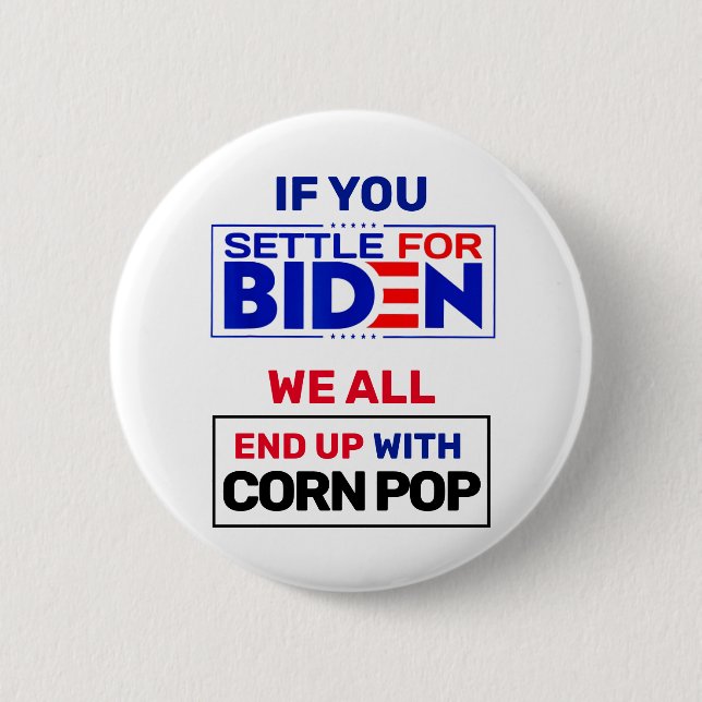 Chapa Redonda De 5 Cm Apuesta para Biden (Anverso)