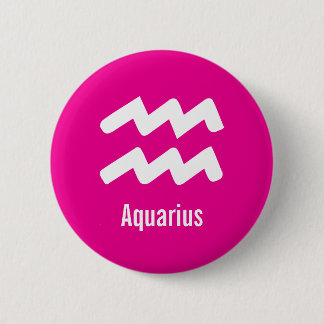 Chapa Redonda De 5 Cm Aquarius Zodiac Traits Minimal Astrology