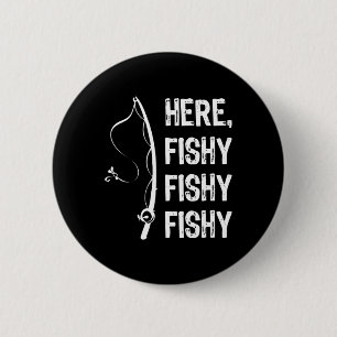 Chapa Redonda De 5 Cm Aquí Peces Peces Camiseta Camisetas Divertidas De 