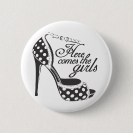 Chapa Redonda De 5 Cm Aquí viene el girls_SHOE.ai