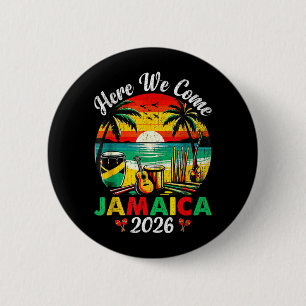 Chapa Redonda De 5 Cm Aquí viene Jamaica 2026 Chicas Viaje Familiar Vera