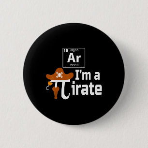 Chapa Redonda De 5 Cm Ar I'm A Pirate Funny Pi Pun Science 14 3.14