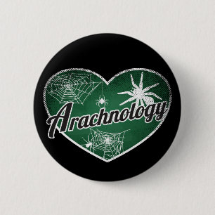 Chapa Redonda De 5 Cm Arachnology Retro Heart Blackboard Love