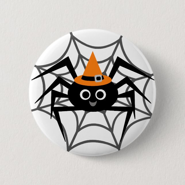Chapa Redonda De 5 Cm Araña de Halloween con camisetas y regalos web (Anverso)