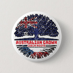 Chapa Redonda De 5 Cm Árbol australiano checo