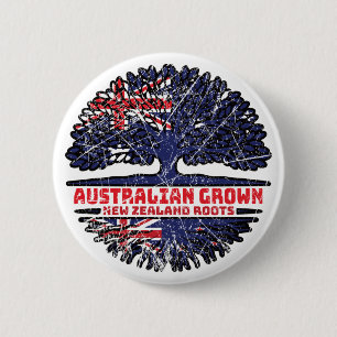 Chapa Redonda De 5 Cm Árbol australiano de Nueva Zelanda
