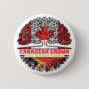 Chapa Redonda De 5 Cm Árbol canadiense canadiense timorense oriental de