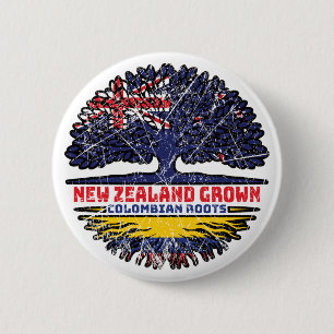 Chapa Redonda De 5 Cm Árbol colombiano neozelandés