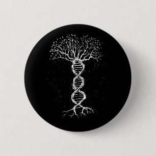 Chapa Redonda De 5 Cm Árbol de ADN
