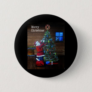 Chapa Redonda De 5 Cm Árbol de bromistas de Navidades felices