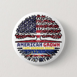 Chapa Redonda De 5 Cm Árbol de Estados Unidos de Estados Unidos de Cabo 