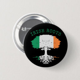 Chapa Redonda De 5 Cm Árbol de familia de raíces irlandesas