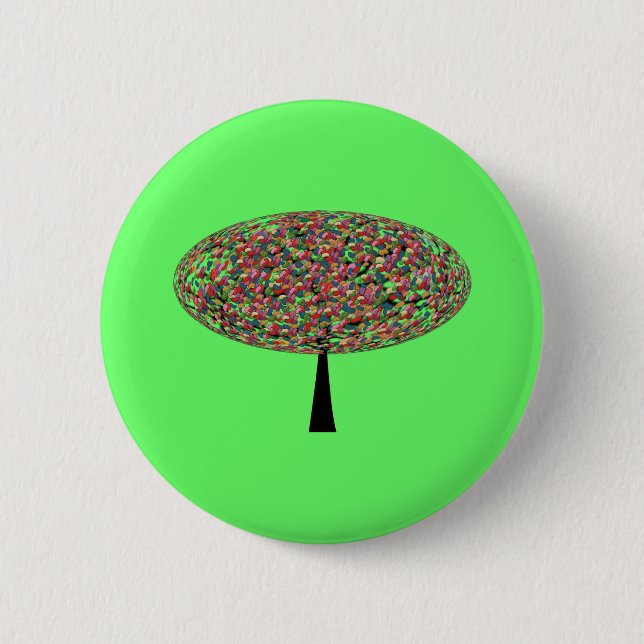 Chapa Redonda De 5 Cm Árbol de Jelly Bean (Anverso)