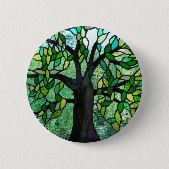 Chapa Redonda De 5 Cm Árbol de la insignia del encantamiento (Anverso)