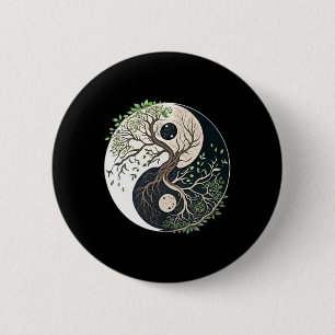Chapa Redonda De 5 Cm Árbol De La Vida Yin Yang Yoga Naturaleza Arte De