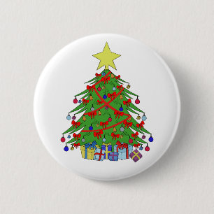 Chapa Redonda De 5 Cm árbol de Navidad