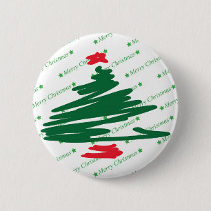 Chapa Redonda De 5 Cm Árbol de Navidad