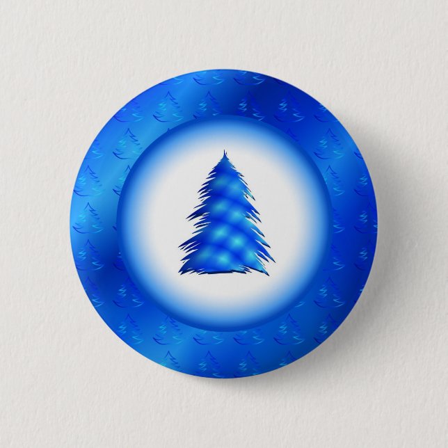 Chapa Redonda De 5 Cm Árbol de Navidad (Anverso)
