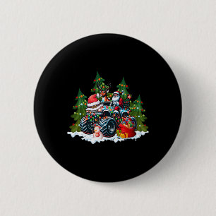 Chapa Redonda De 5 Cm Árbol de Navidad Cute Santa Cláusula Monstruo Re