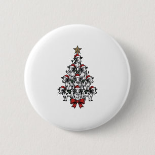 Chapa Redonda De 5 Cm Árbol de Navidad de vaca grabado vintage granja fe