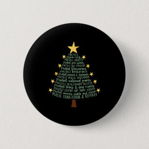 Chapa Redonda De 5 Cm Árbol de Navidad divertido sutilmente anti Trump