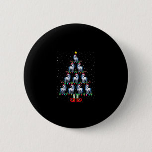 Chapa Redonda De 5 Cm Árbol de Navidad enciende Santa Hat ELF Unicorn Xm