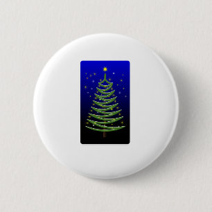 Chapa Redonda De 5 Cm árbol de navidad estilizado