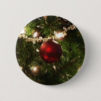 Chapa Redonda De 5 Cm Árbol de Navidad que ferio Bonito Verde y Rojo
