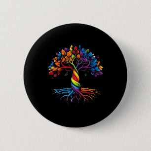 Chapa Redonda De 5 Cm Árbol De Vida Arcoiris Lgbt Bandera Del Orgullo Ga