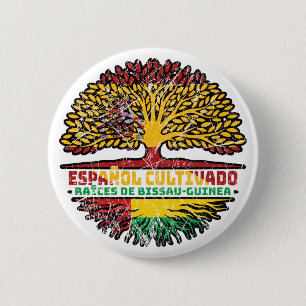 Chapa Redonda De 5 Cm Árbol español de Guinea-Bissau-Guinea-Bissau-Guine