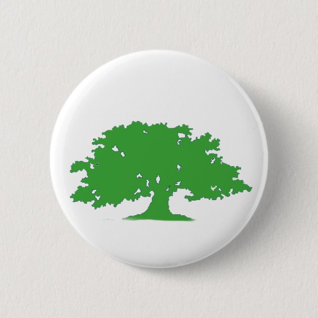 Chapa Redonda De 5 Cm Árbol verde (Anverso)