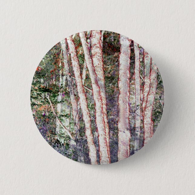 Chapa Redonda De 5 Cm Árboles de bordes rojos (Anverso)