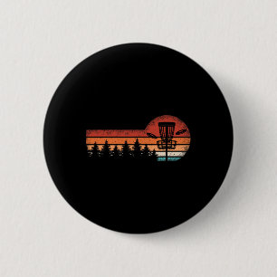 Chapa Redonda De 5 Cm Árboles del paisaje de Golf de Disco Retro Hombres