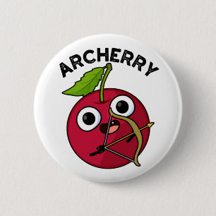 Chapa Redonda De 5 Cm Archerry Funny Fruit Archery Pun