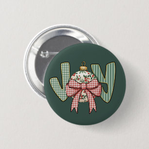 Chapa Redonda De 5 Cm Arco de alegría y adorno Navidades navideñas elega