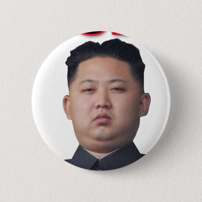 Chapa Redonda De 5 Cm arco de Kim Jong-il (Anverso)